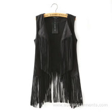 Wholesale Fashion Women Sleeveless Tassel Cardigan